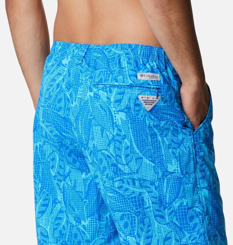 Men's Columbia PFG Super Backcast Water Shorts Blue | CA-I4C81