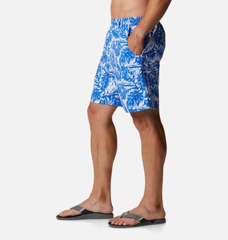 Men's Columbia PFG Super Backcast Water Shorts Blue | CA-J50LA