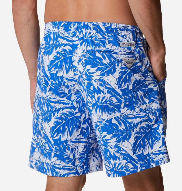 Men's Columbia PFG Super Backcast Water Shorts Blue | CA-J50LA