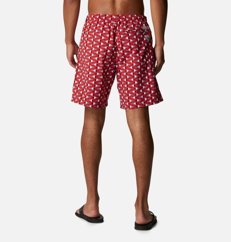 Men's Columbia PFG Super Backcast Water Shorts Red | CA-LC60A