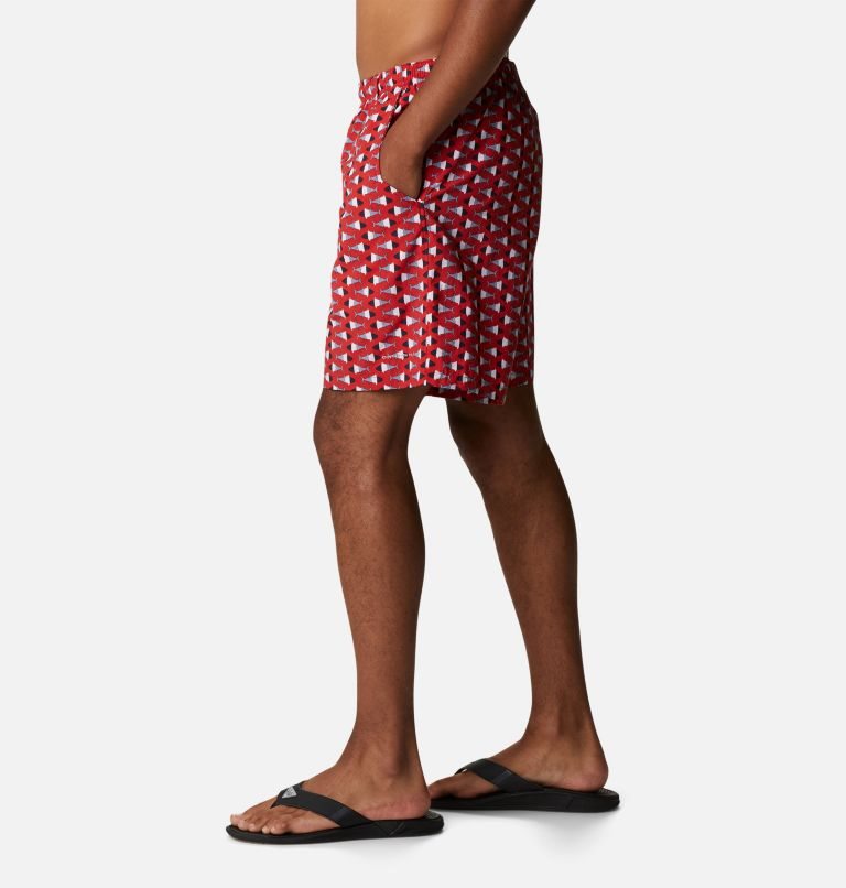 Men's Columbia PFG Super Backcast Water Shorts Red | CA-LC60A