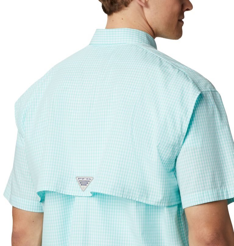 Men's Columbia PFG Super Bonehead Classic Short Sleeve Shirts Turquoise | CA-O814A