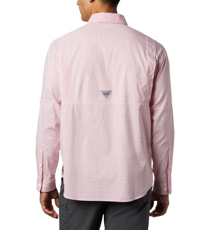 Men's Columbia PFG Super Tamiami Long Sleeve Shirts Pink | CA-I3605