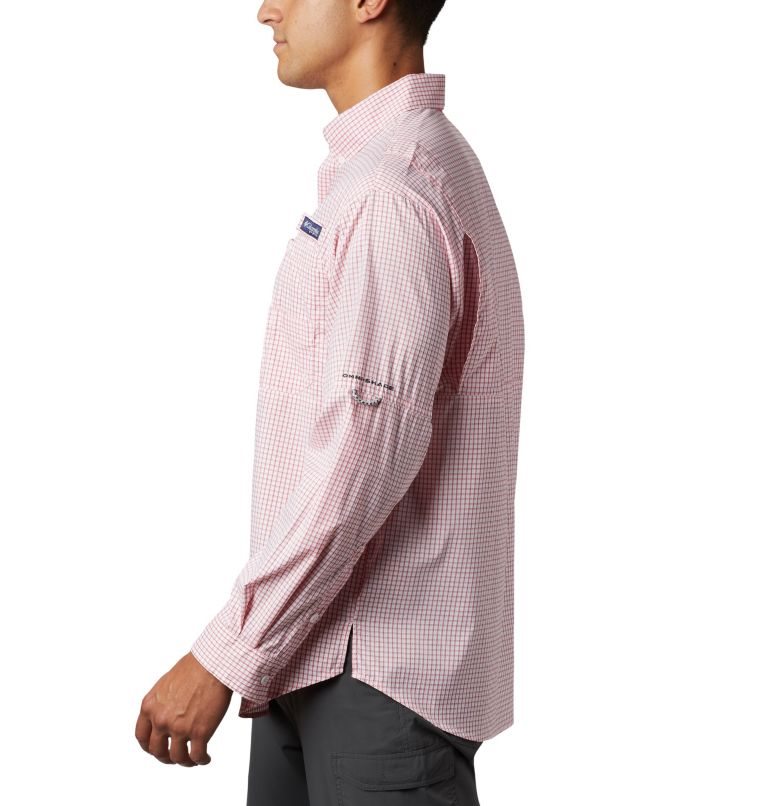 Men's Columbia PFG Super Tamiami Long Sleeve Shirts Pink | CA-I3605