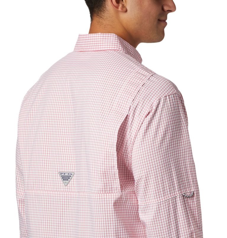 Men's Columbia PFG Super Tamiami Long Sleeve Shirts Pink | CA-I3605