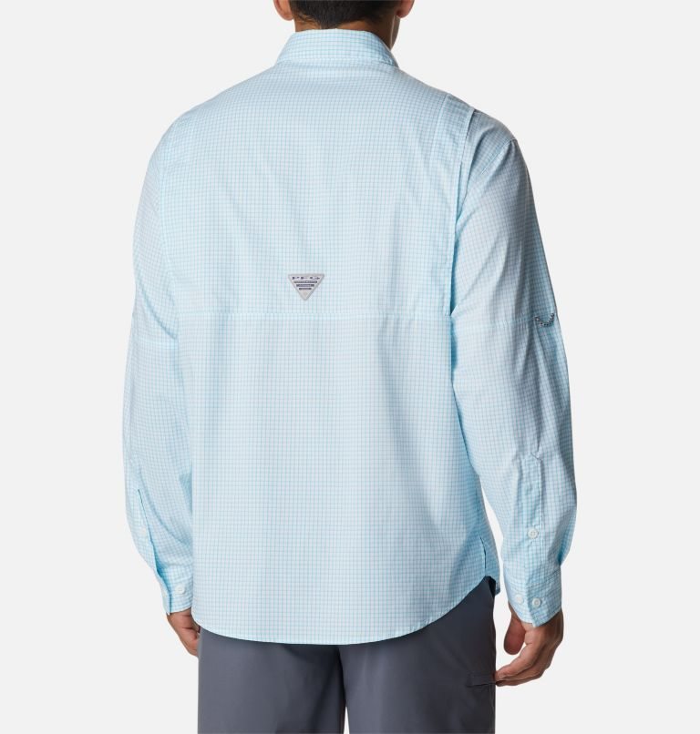 Men's Columbia PFG Super Tamiami Long Sleeve Shirts Light Blue | CA-P458A