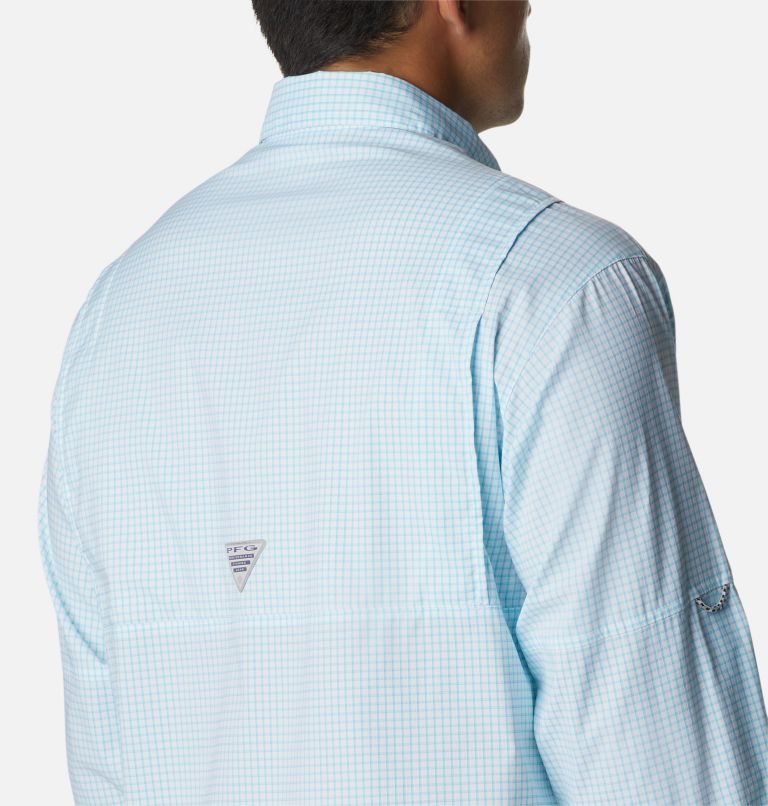 Men's Columbia PFG Super Tamiami Long Sleeve Shirts Light Blue | CA-P458A