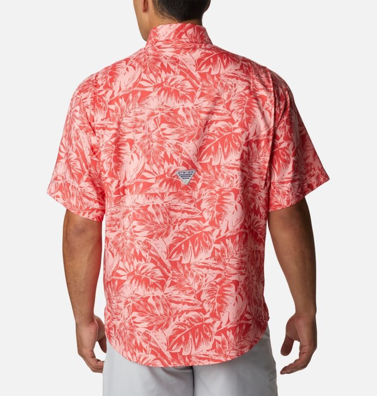 Men's Columbia PFG Super Tamiami Short Sleeve Shirts Red | CA-RA641