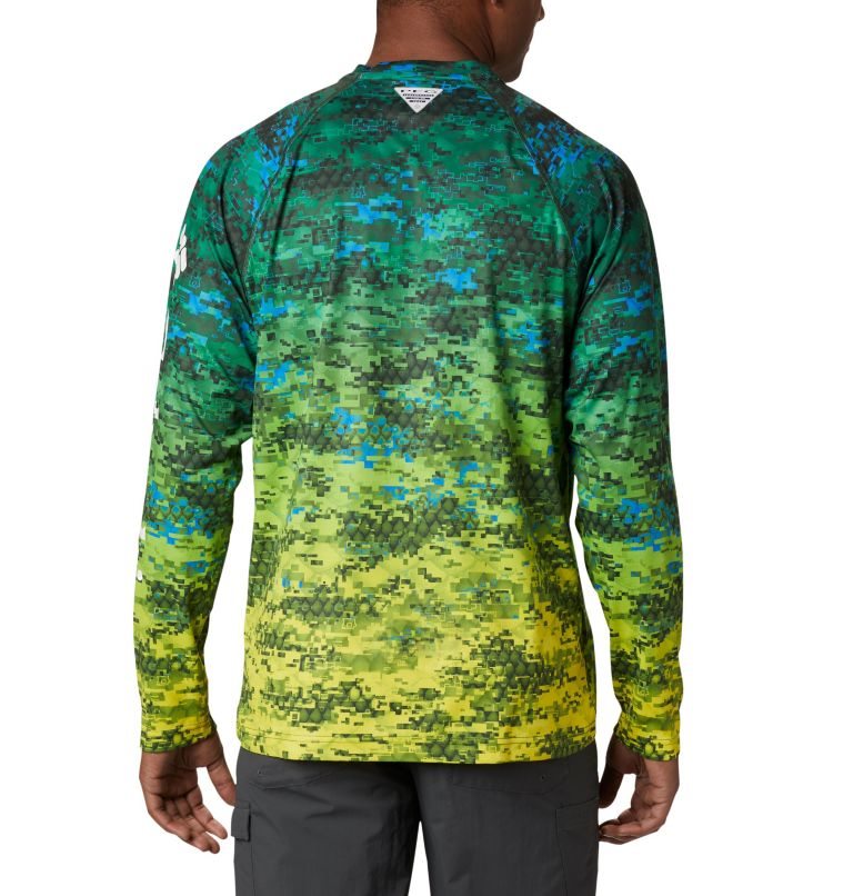 Men's Columbia PFG Super Terminal Tackle Long Sleeve Sweatshirts Camo | CA-H10CA