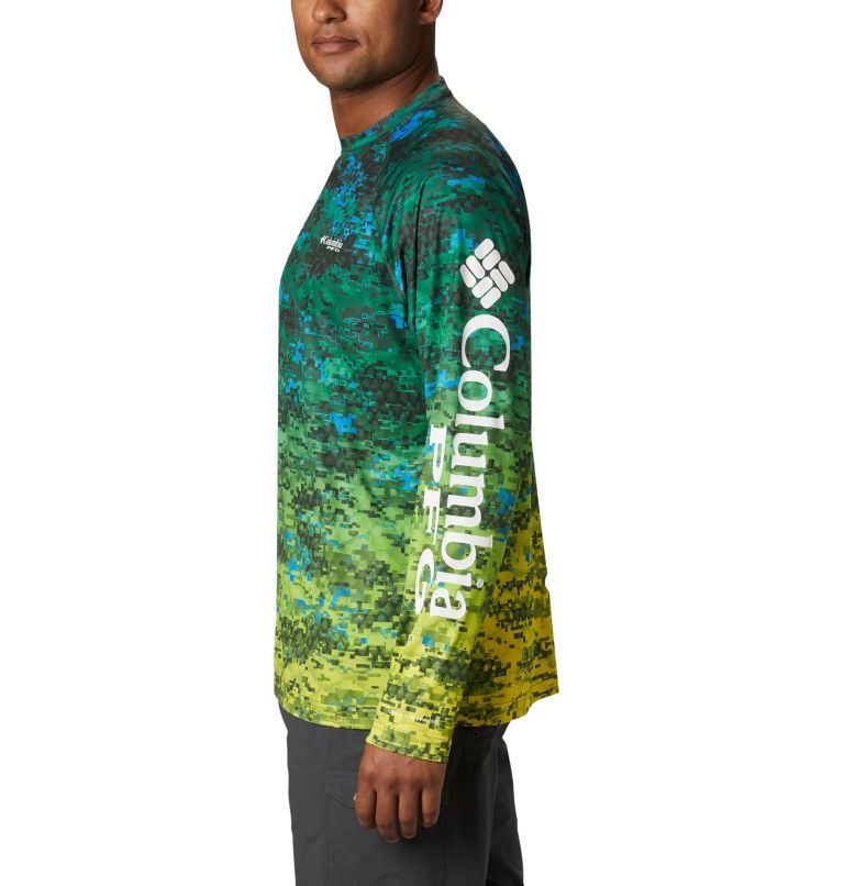 Men's Columbia PFG Super Terminal Tackle Long Sleeve Sweatshirts Camo | CA-H10CA