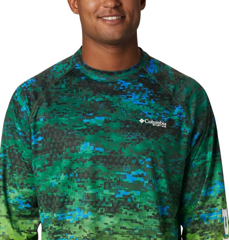 Men's Columbia PFG Super Terminal Tackle Long Sleeve Sweatshirts Camo | CA-H10CA