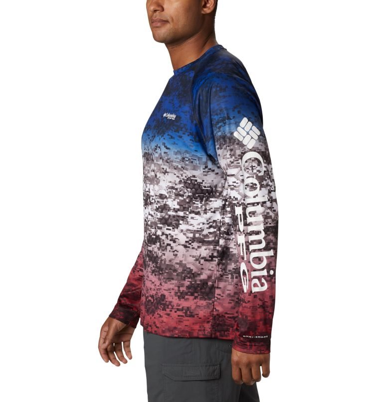 Men's Columbia PFG Super Terminal Tackle Long Sleeve Sweatshirts Multicolor | CA-L53L1