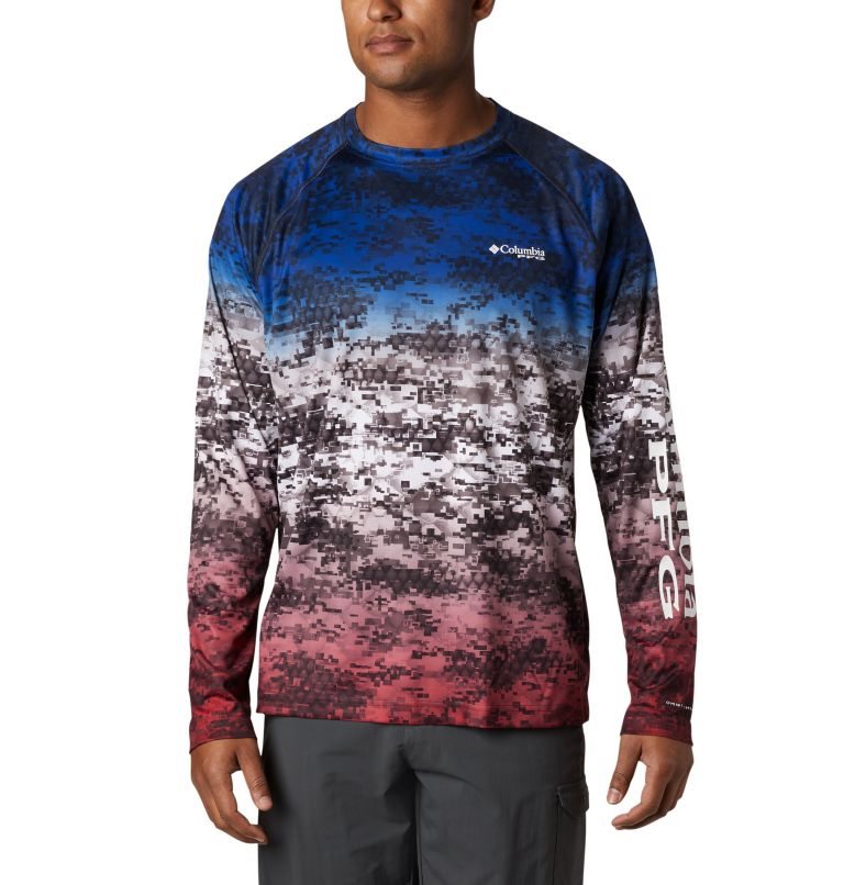 Men\'s Columbia PFG Super Terminal Tackle Long Sleeve Sweatshirts Multicolor | CA-L53L1