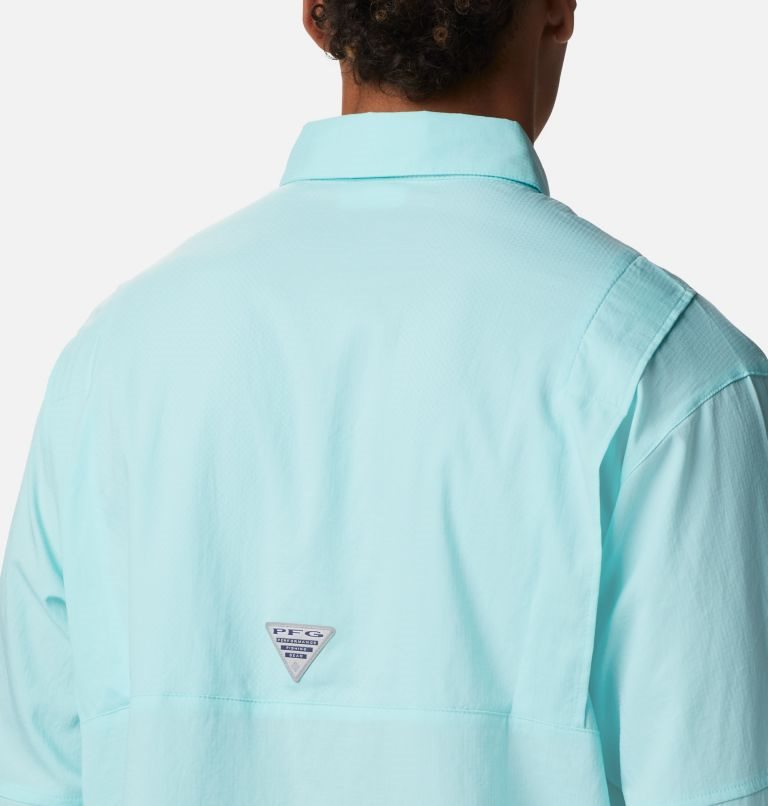 Men's Columbia PFG Tamiami II Long Sleeve Shirts Turquoise | CA-D5C3A