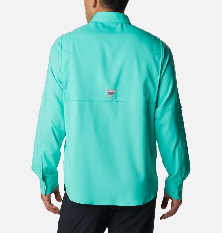 Men's Columbia PFG Tamiami II Long Sleeve Shirts Turquoise | CA-J4CA0