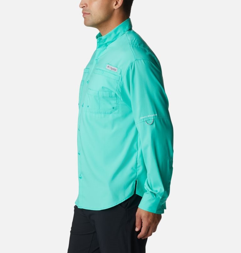 Men's Columbia PFG Tamiami II Long Sleeve Shirts Turquoise | CA-J4CA0