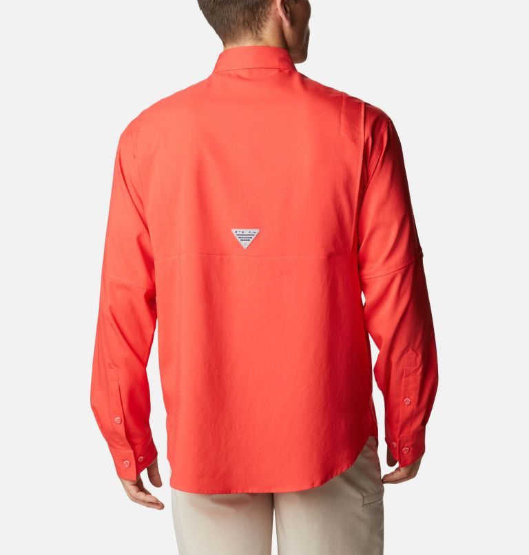 Men's Columbia PFG Tamiami II Long Sleeve Shirts Red | CA-Q5810