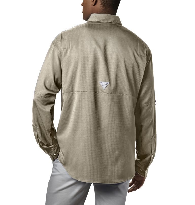 Men's Columbia PFG Tamiami II Long Sleeve Shirts Khaki | CA-RC458