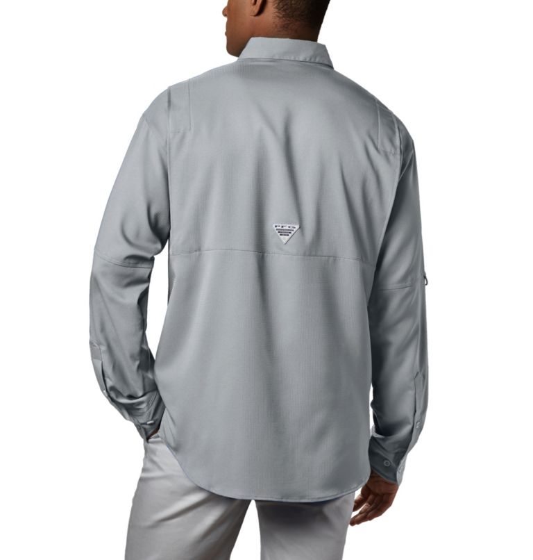 Men's Columbia PFG Tamiami II Long Sleeve Shirts Grey | CA-V4C38