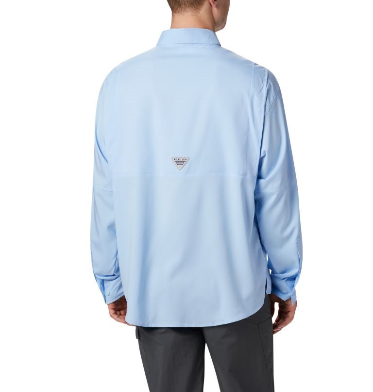 Men's Columbia PFG Tamiami II Long Sleeve Shirts Light Blue | CA-Y3504