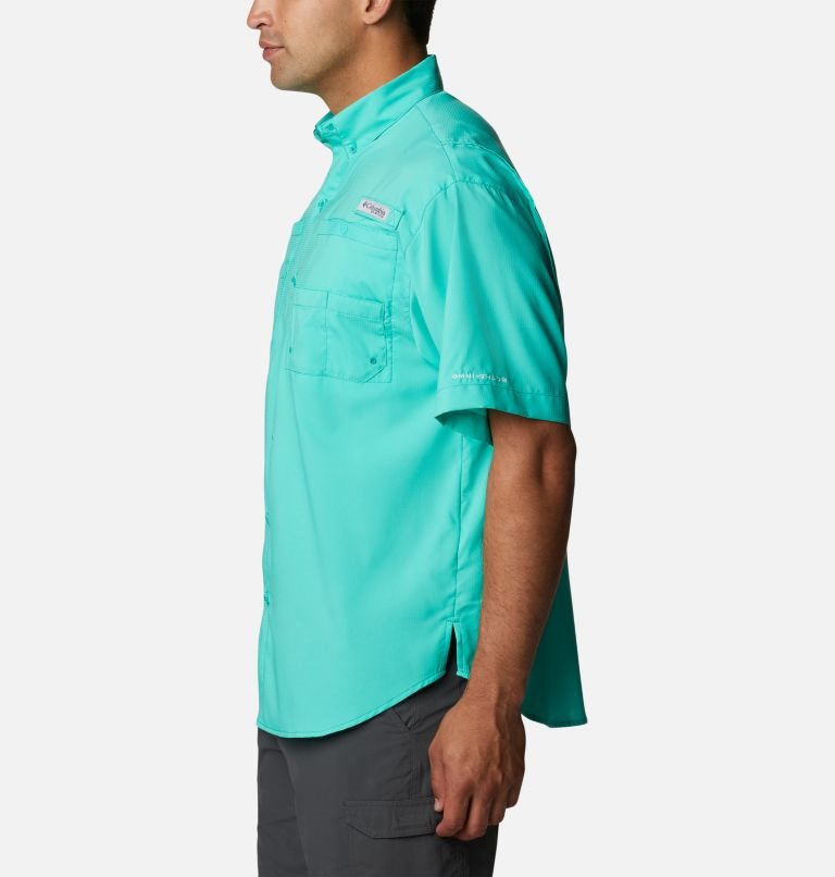 Men's Columbia PFG Tamiami II Short Sleeve Shirts Turquoise | CA-AA5LC