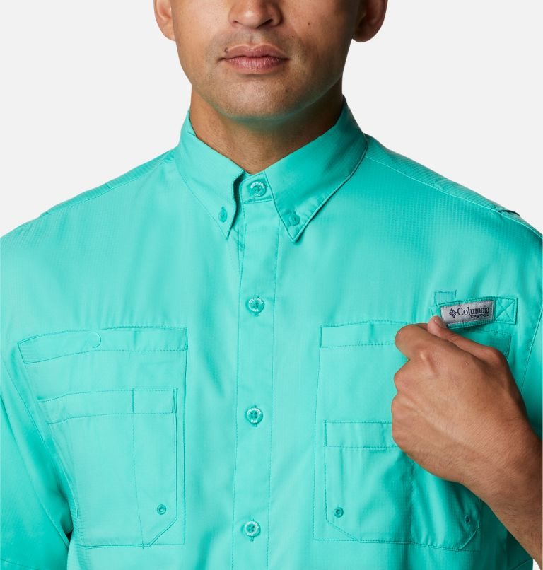 Men's Columbia PFG Tamiami II Short Sleeve Shirts Turquoise | CA-AA5LC