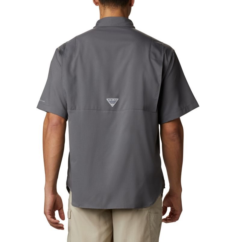 Men's Columbia PFG Tamiami II Short Sleeve Shirts Dark Grey | CA-L34LC