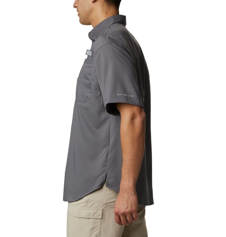 Men's Columbia PFG Tamiami II Short Sleeve Shirts Dark Grey | CA-L34LC