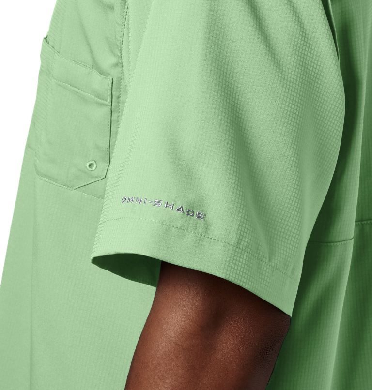 Men's Columbia PFG Tamiami II Short Sleeve Shirts Green | CA-Q1450