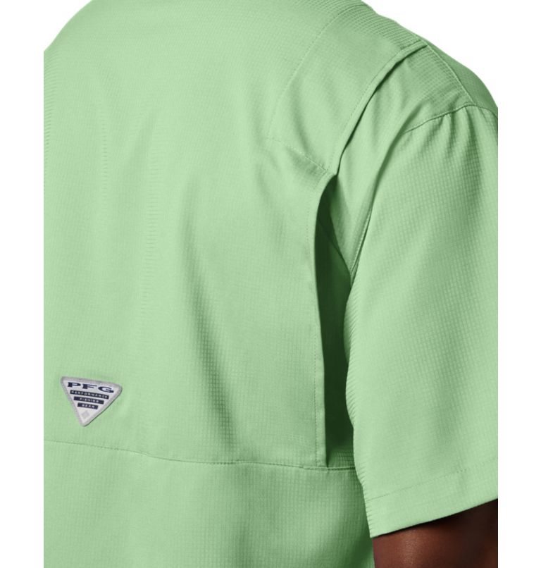 Men's Columbia PFG Tamiami II Short Sleeve Shirts Green | CA-Q1450