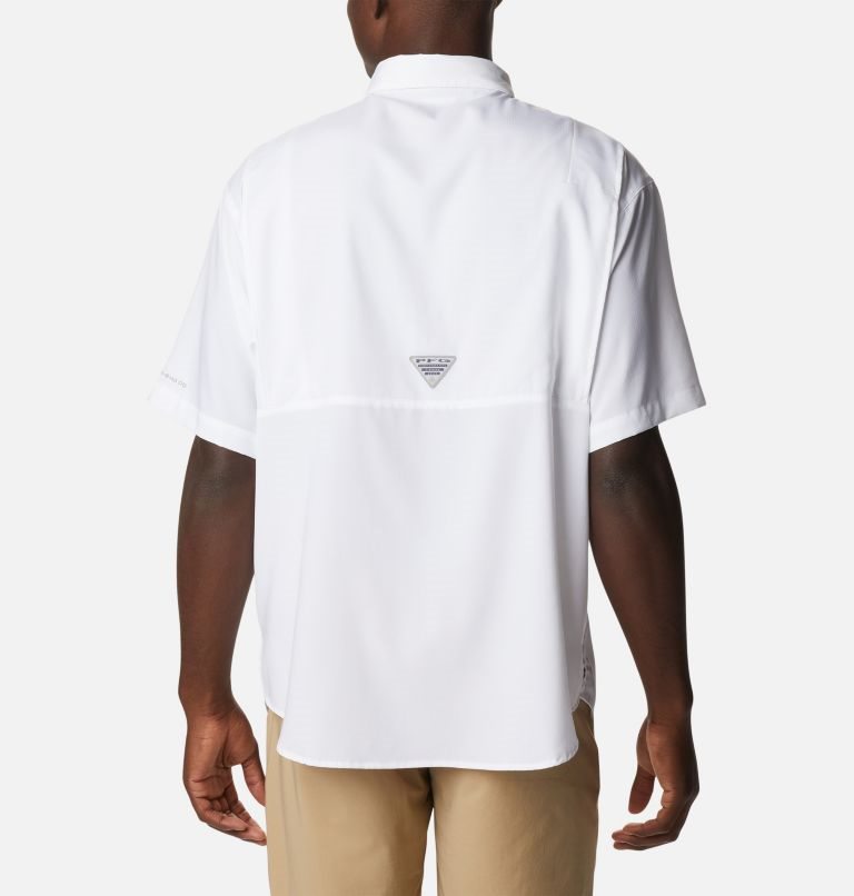 Men's Columbia PFG Tamiami II Short Sleeve Shirts White | CA-V63L4