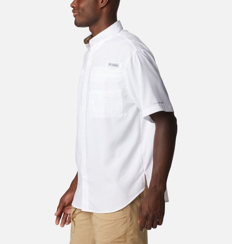 Men's Columbia PFG Tamiami II Short Sleeve Shirts White | CA-V63L4