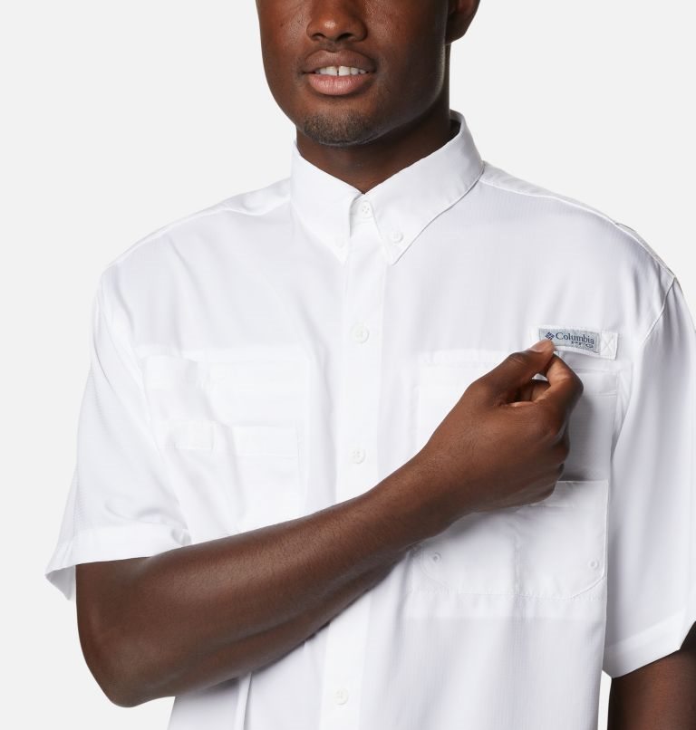 Men's Columbia PFG Tamiami II Short Sleeve Shirts White | CA-V63L4