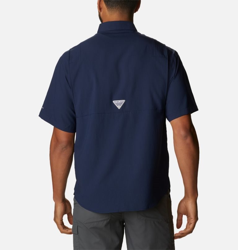 Men's Columbia PFG Tamiami Short Sleeve - Dallas Cowboys Shirts Navy | CA-E5406