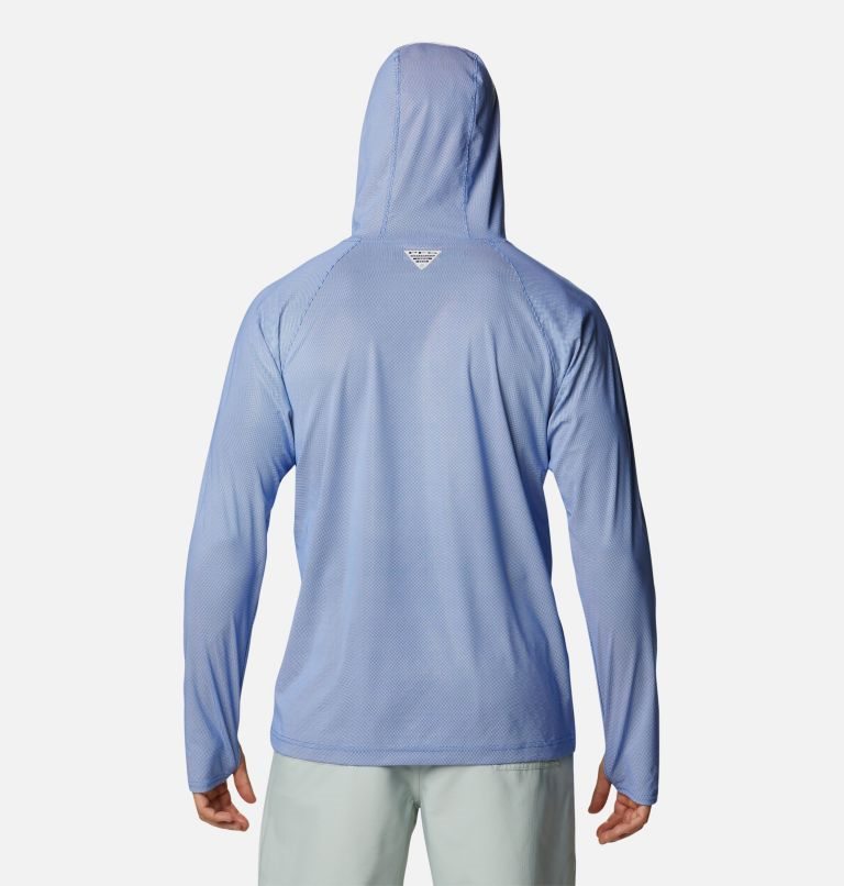 Men's Columbia PFG Terminal Deflector Ice Hoodie Light Blue | CA-L1C43