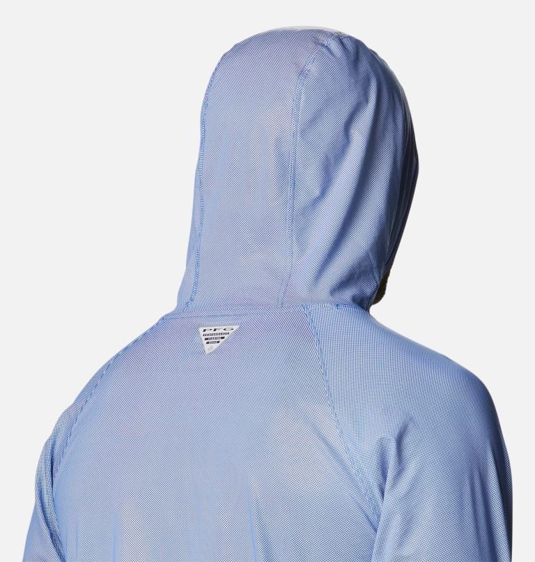 Men's Columbia PFG Terminal Deflector Ice Hoodie Light Blue | CA-L1C43