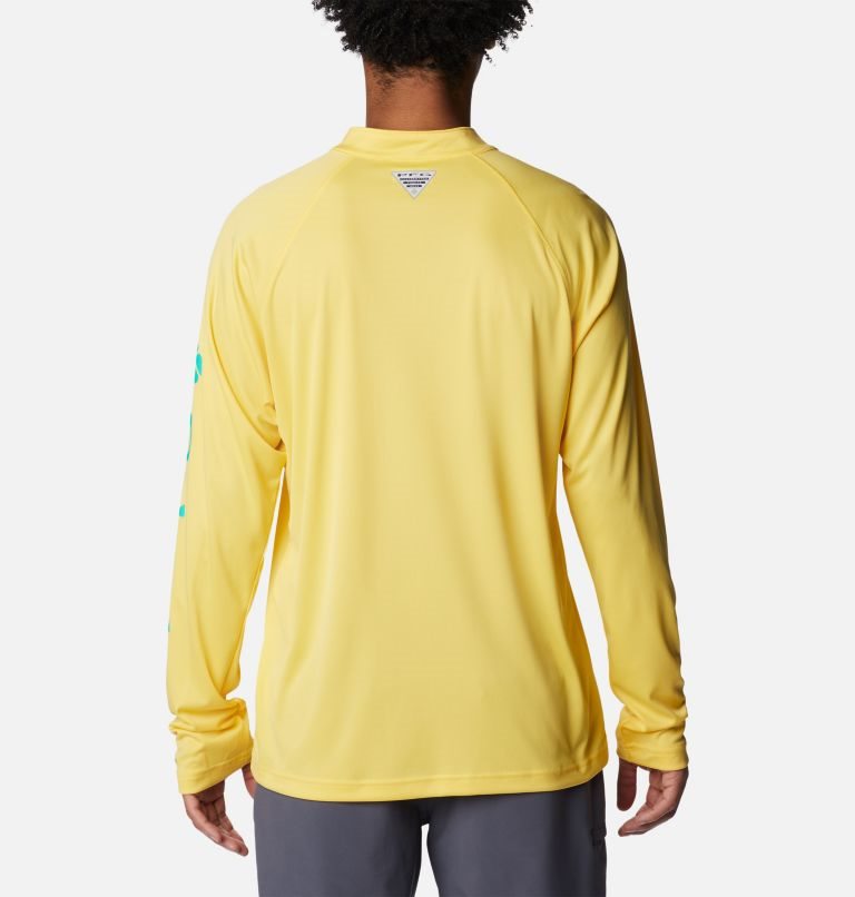 Men's Columbia PFG Terminal Tackle 1/4 Zip Sweatshirts Yellow | CA-FA05C