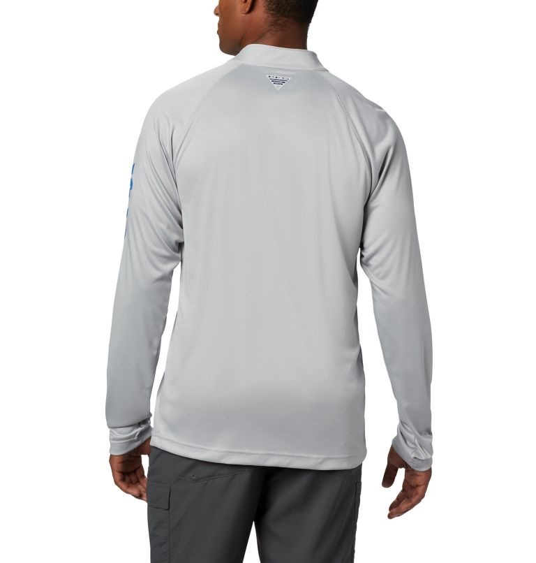 Men's Columbia PFG Terminal Tackle 1/4 Zip Sweatshirts Light Grey | CA-L0658