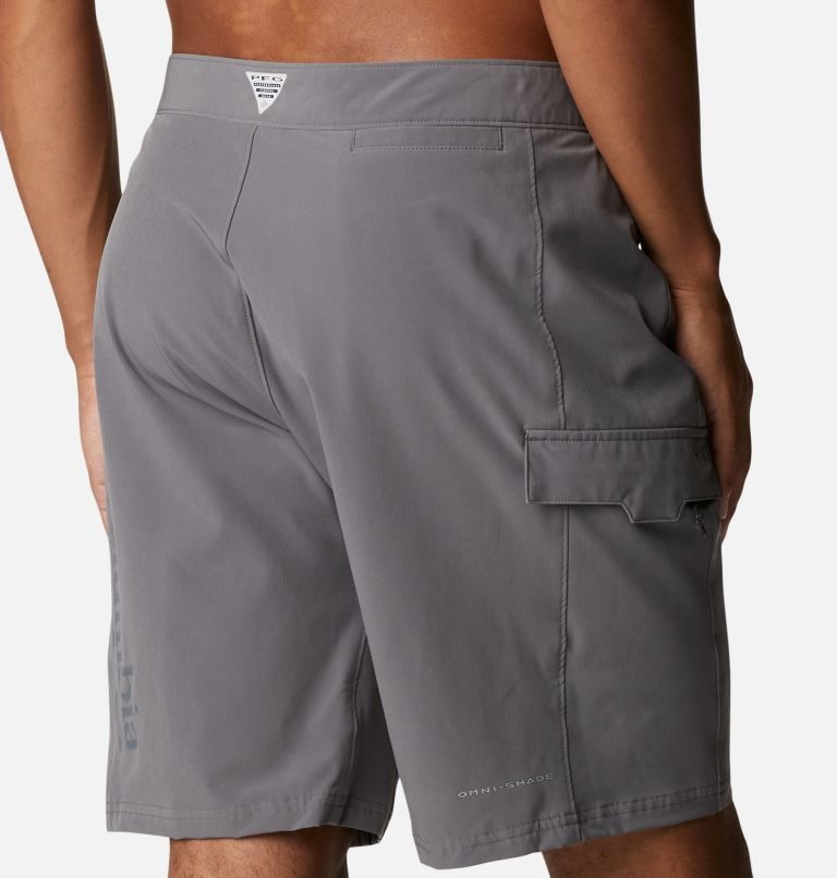 Men's Columbia PFG Terminal Tackle Board Shorts Dark Grey | CA-U6C50