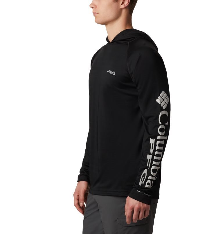 Men's Columbia PFG Terminal Tackle Hoodie Black | CA-AC543