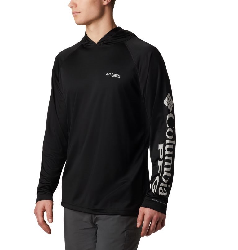 Men\'s Columbia PFG Terminal Tackle Hoodie Black | CA-AC543