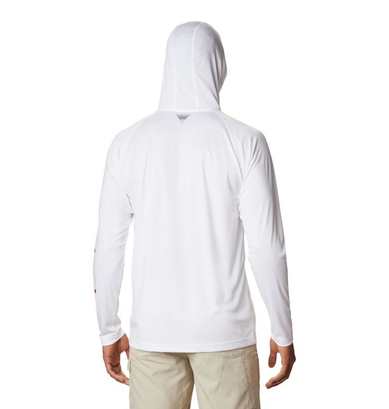 Men's Columbia PFG Terminal Tackle Hoodie White | CA-L3AL6