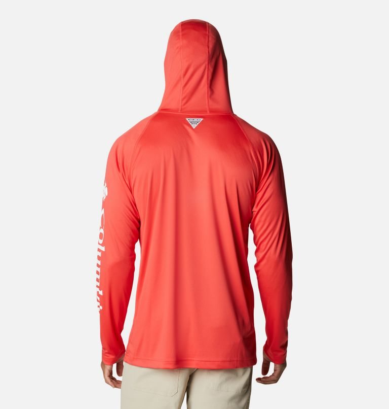 Men's Columbia PFG Terminal Tackle Hoodie Red | CA-M8405