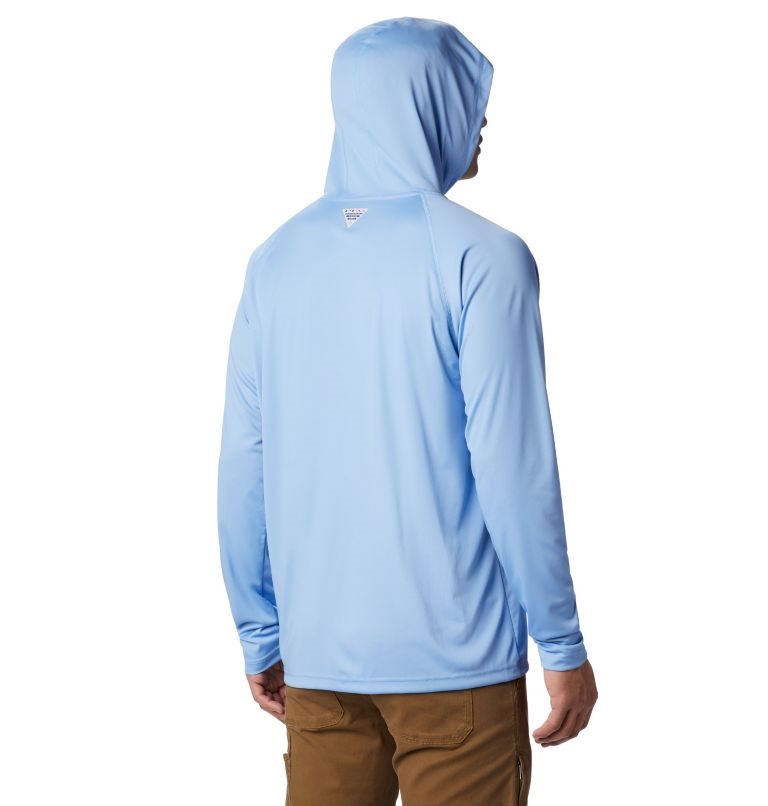 Men's Columbia PFG Terminal Tackle Hoodie Light Blue | CA-X04C5