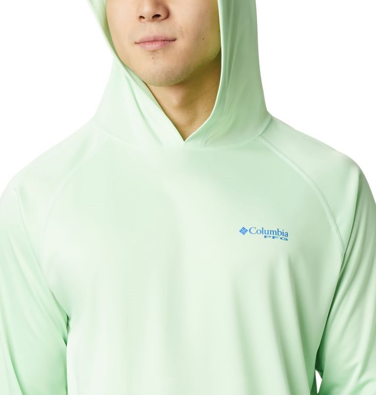 Men's Columbia PFG Terminal Tackle Hoodie Mint | CA-X0CA5