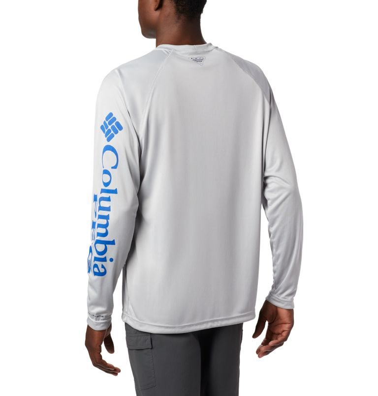 Men's Columbia PFG Terminal Tackle Long Sleeve Sweatshirts Light Grey | CA-D43C6