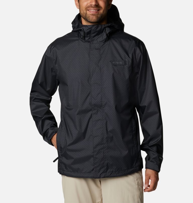 Men\'s Columbia PFG Terminal Tackle Shell Rain Jackets Black | CA-KCL60