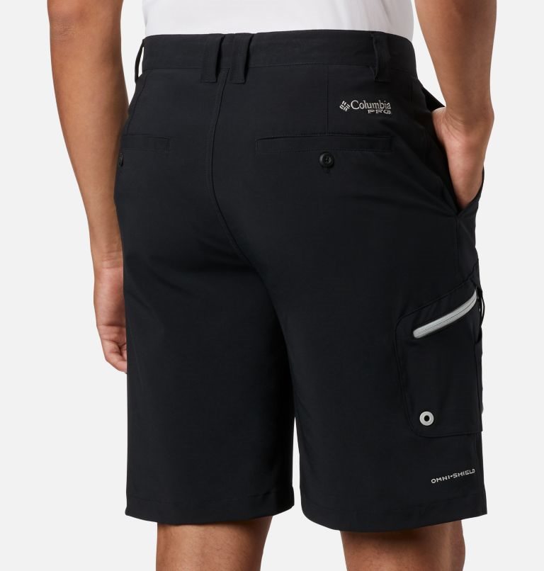 Men's Columbia PFG Terminal Tackle Shorts Black | CA-I1AL3