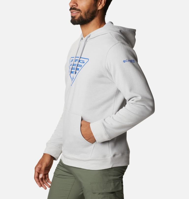 Men's Columbia PFG Triangle II Hoodie White | CA-T80A1