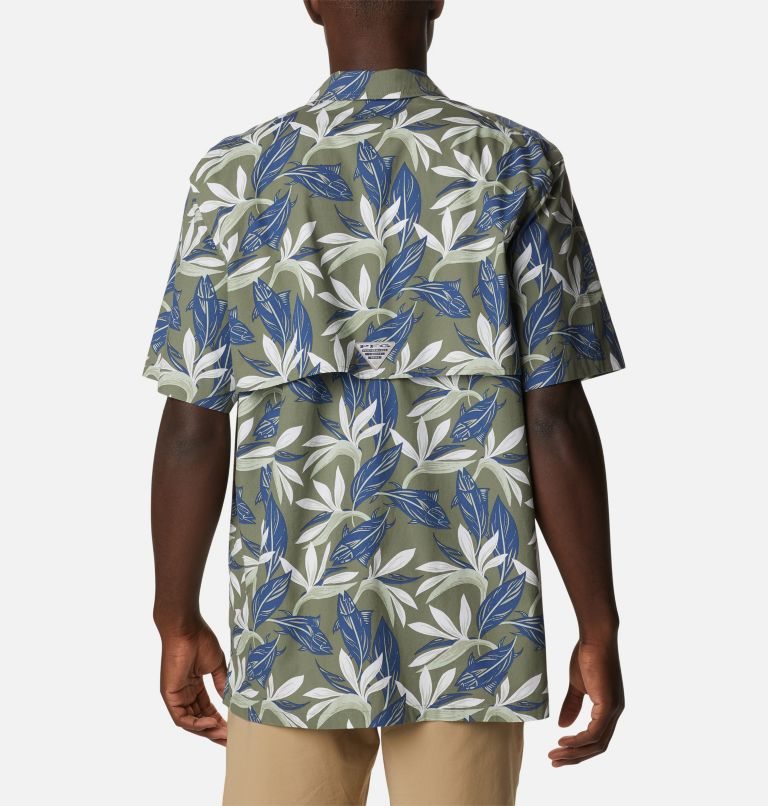 Men's Columbia PFG Trollers Best Short Sleeve Shirts Flower | CA-R608C